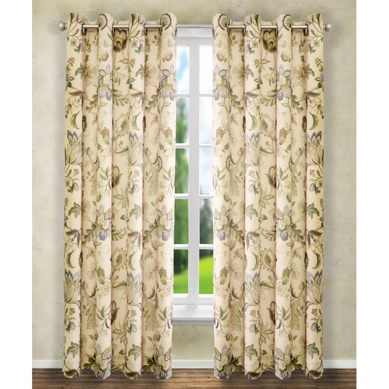 Jorma Curtain Single Panel, Blue, 50" W x 84" L