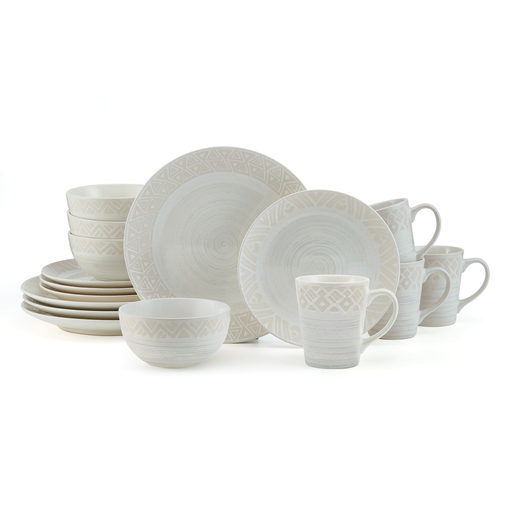 Pfaltzgraff Pierce 16-Piece Dinnerware Set, Service for 4, Gray