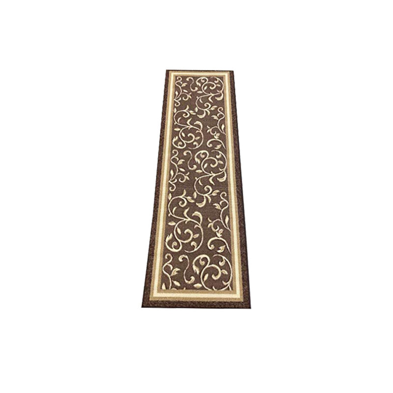 Tapis de cuisine Faasulu, Tapis de couloir 1,8 pi x 4,11 po, Brun
