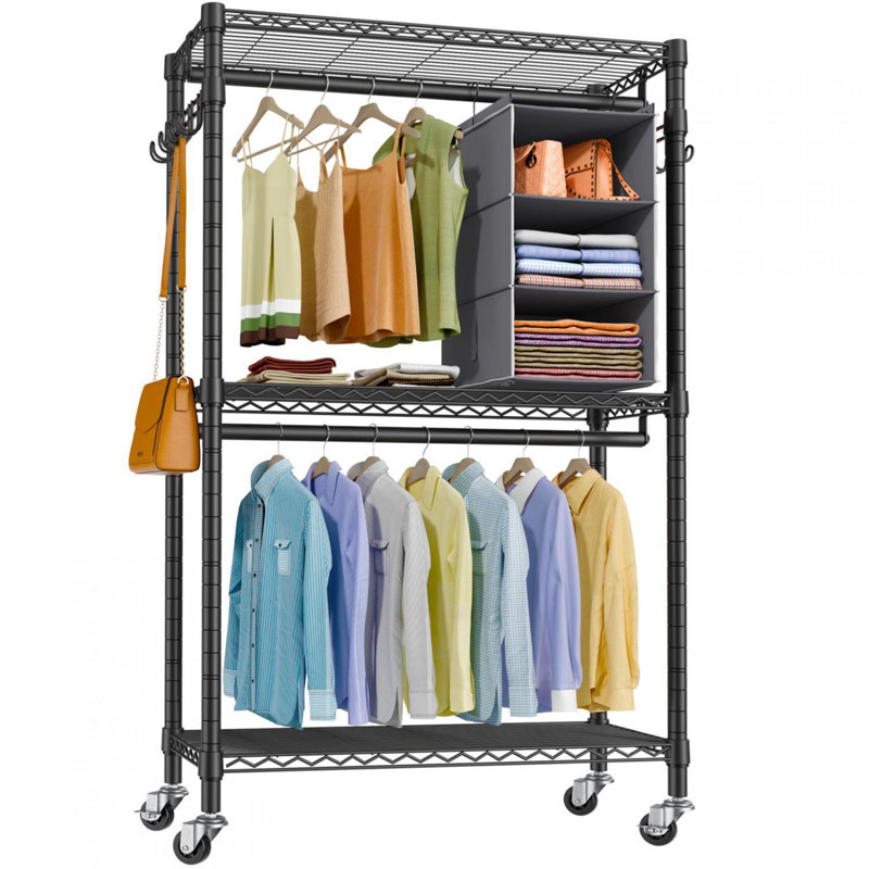 17.7'' Metal Rolling Clothing Rack