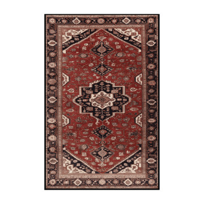 Machine Washable Persian Brown Area Rug