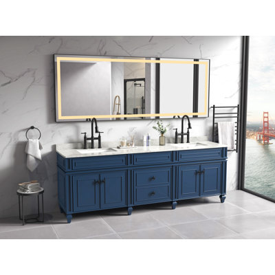 96*36 In Bathroom  Led Mirror Is Multi-Functional And Each Function Is Controlled By A Smart Touch Button.