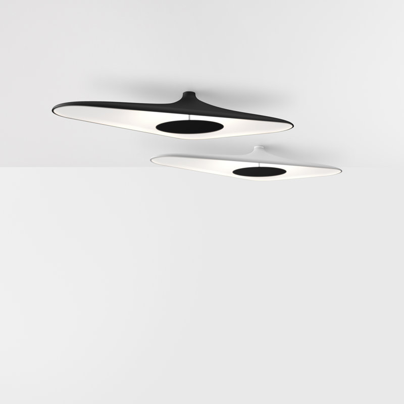 Soleil Noir Flushmount, Black, Black