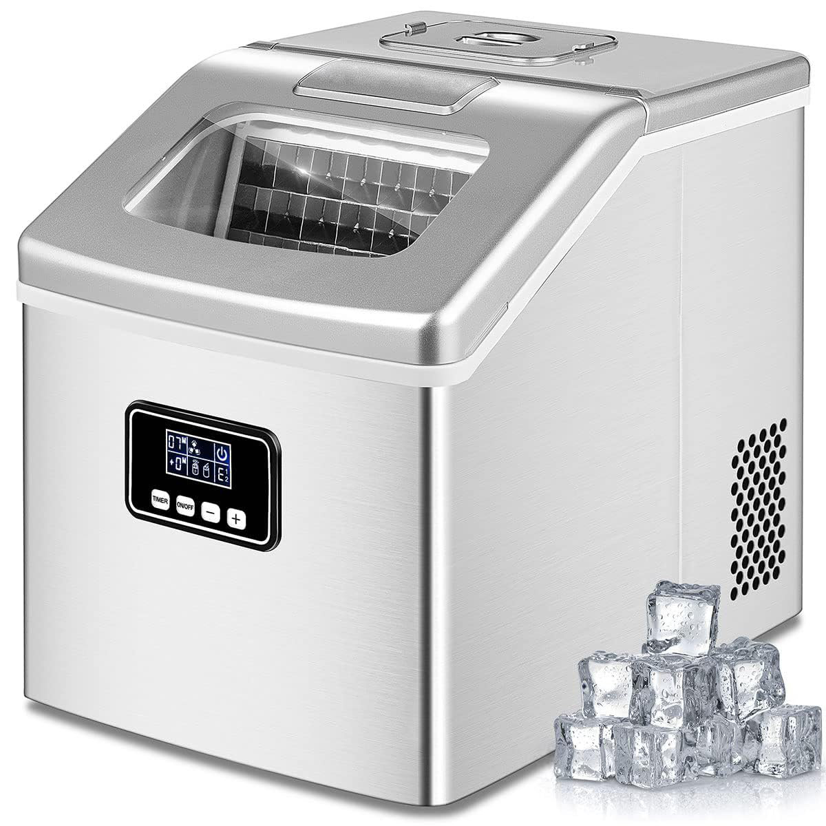 R.W.Flame Counter top Ice Maker Machine,40LBS/24H Compact Ice Machine –  R.W.FLAME