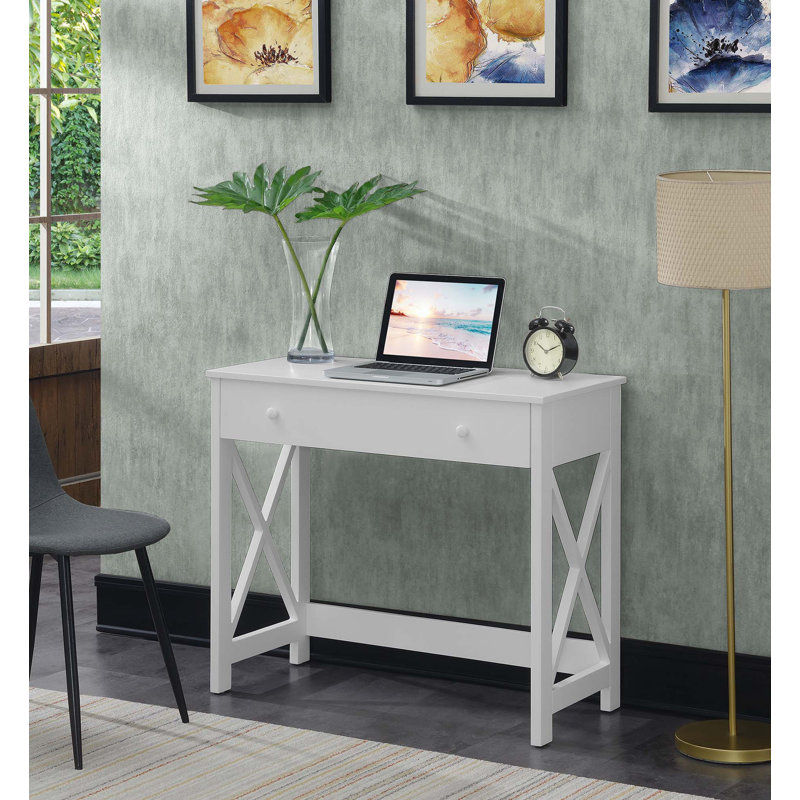 Bureau Ruya avec prises intégrées, Blanc