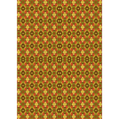 Floral Wool Yellow/Green Area Rug -  East Urban Home, 01F161A790824F06A53810A114C5FB8E