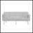 Velvet Futon Sofa Bed With Gold Metal Legs-1938998290
