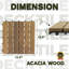 30cm L x 30cm W Solid Wood Interlocking Deck Deck Tile Kit-910376910