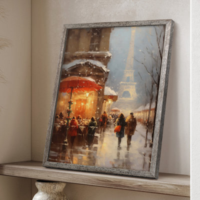 «Christmas Holiday Art» DCCxxix, reproduction d'art encadrée - bois massif