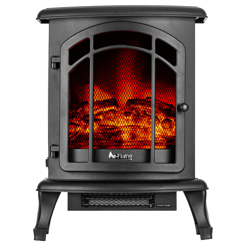18.5'' W Electric Fireplace with 5118 BTU, Matte Black