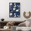 Impression florale de fleurs bleu marine-630608704