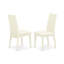 Ensemble de 5 pièces pour coin-repas pour 4 personnes comprenant une table de salle à manger ovale avec rallonge papillon et 4 chaises de cuisine en tissu de lin, blanc lin-659654418-583909789-583909791