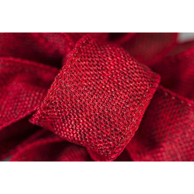 Ruban de jute rouge câblé 2,5 po X50Yds