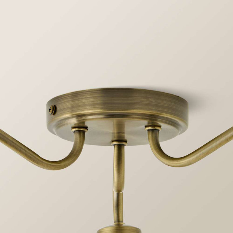 Denae Semi Flush Mount, Brushed Gold