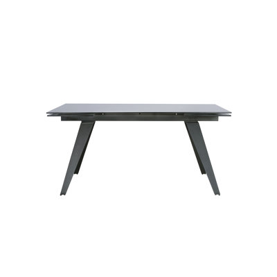 Noire Extendable Metal Base Dining Table