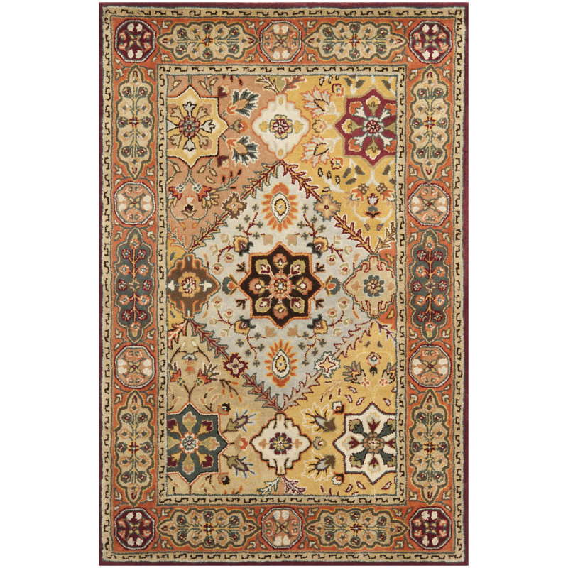 Heine Legend Hand Tufted Wool And Viscose Oriental Rug, Rectangle 6' x 9'