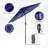 9 Ft Patio Umbrella With Push Button Tilt And Crank System - Uv Resistant Polyester Fabric, Market Umbrella With 8 Sturdy Ribs-12765425