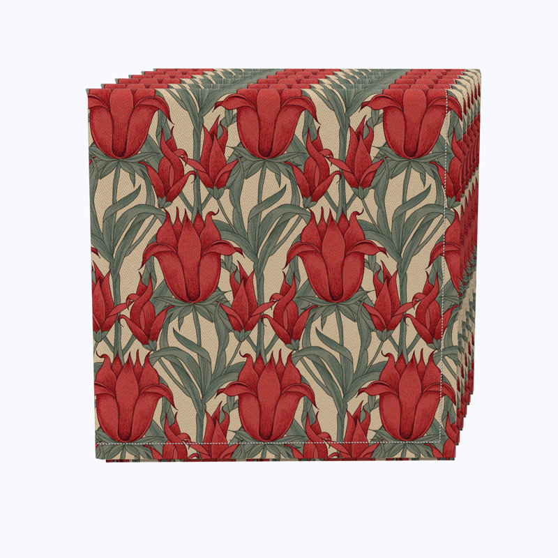 100% Cotton Floral Square Napkin