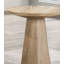 Table de bout ronde à piédestal unique de style contemporain avec structure en bois d'hévéa durable et finition chêne-1481376332