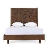 Jaxon Acacia Wood Queen Bed In Cocoa Brown