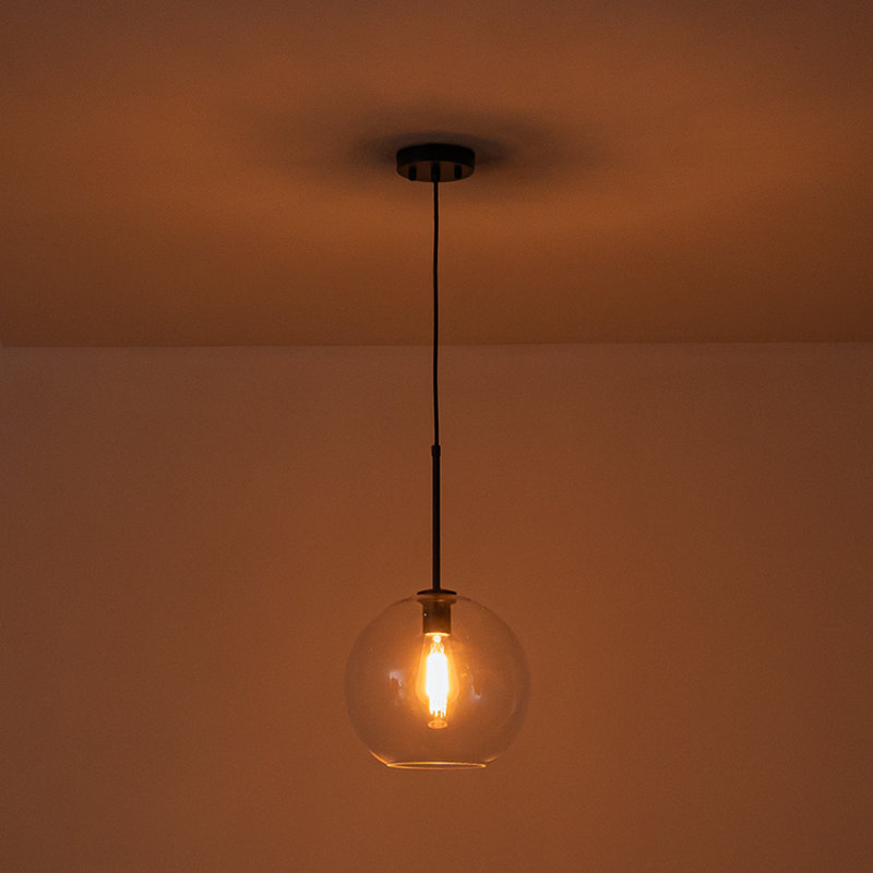 1 - Light Matte Black Pendant, Black