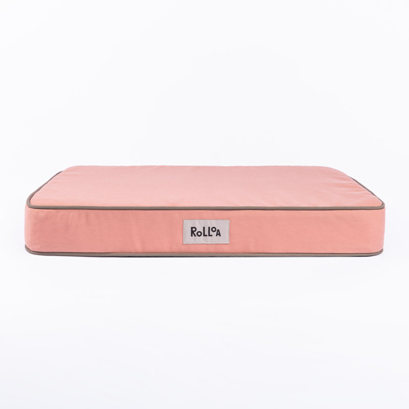 Lit orthopédique en mousse viscoélastique avec housse lavable Cooling Gel, L 24 po x P 18 po x H 3 po, Rose