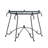 Tempered Glass Surface Console Table Coffee Table With Sturdy Construction For Living Room (Rustic Black)