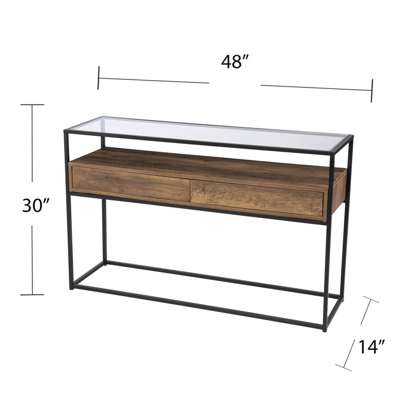 Secaucus 48'' Glass Top Console Table