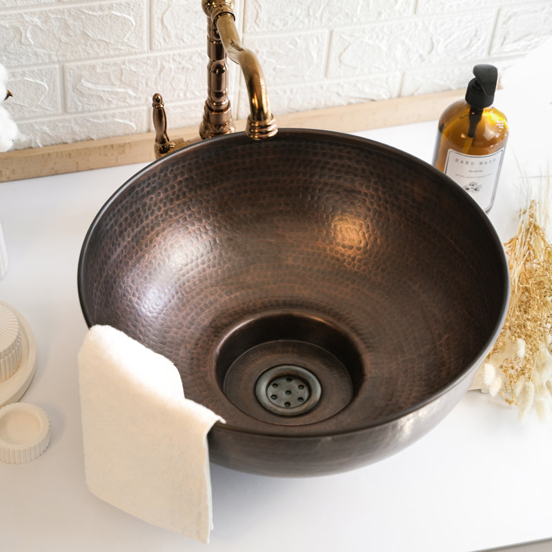 ALFIQ 469.9mm L x 469.9mm W Copper Circular Sink