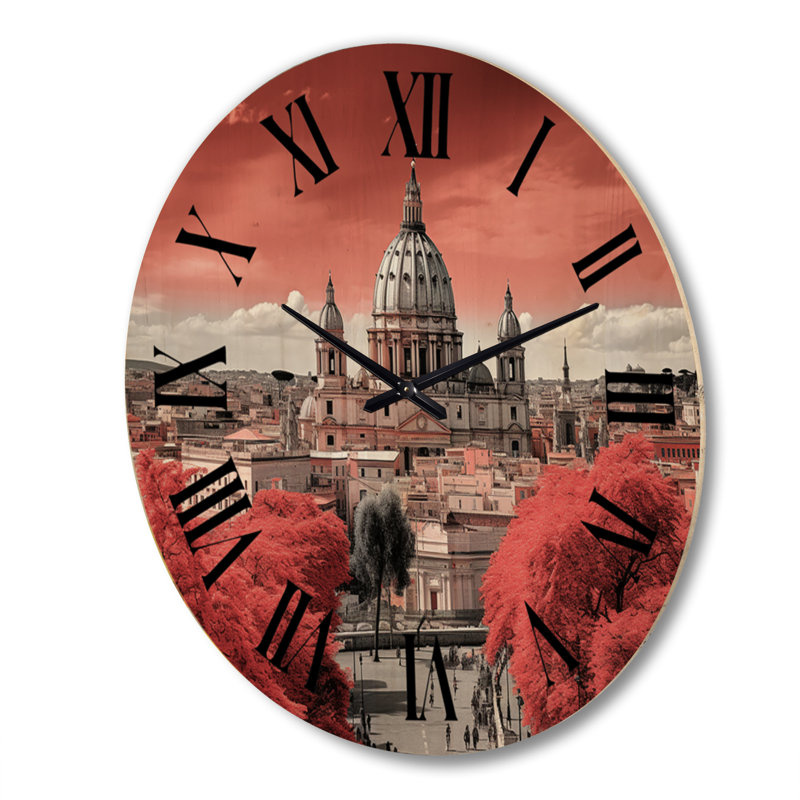 Horloge murale en bois massif Matisha, Très grand