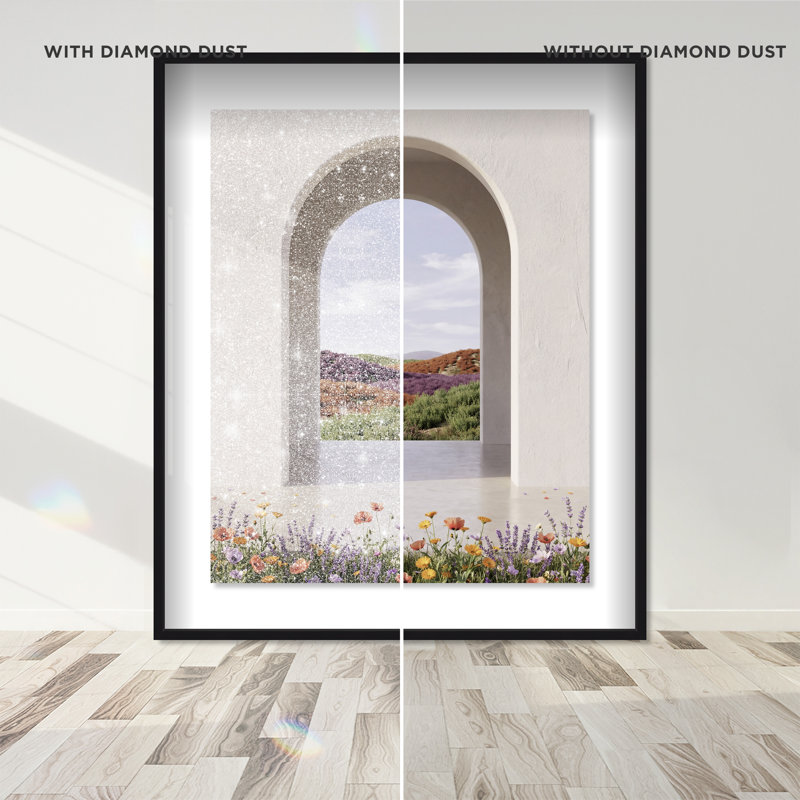 Window to Paradise Shadowbox Landscape & Nature Print by Oliver Gal, Black Frame, 16 x 20, 21.5"H x 25.5"W, Black Shadowbox