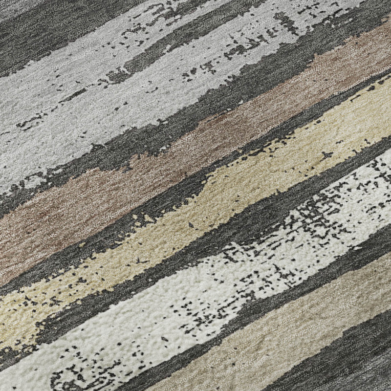 Premium Machine Washable Jahnke AMF1019 Stripes Rug, Rectangle 10' x 14'