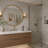 Wavy Round Solid Wood Frame Decorative Mirror-1237595667-1237595665
