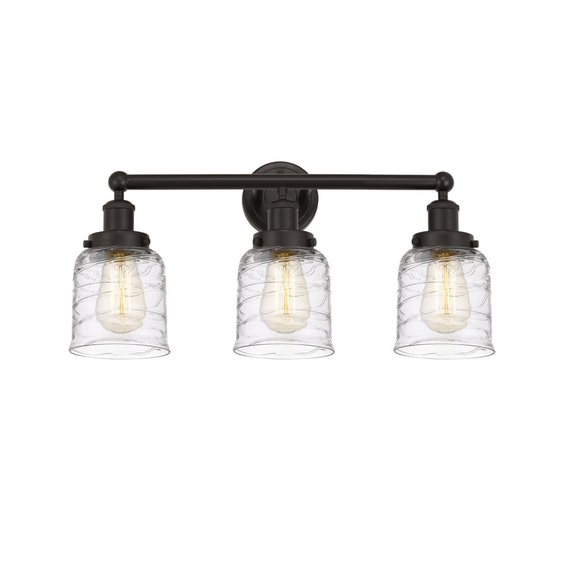 Éclairage de salle de bain à intensité variable à 3 lumières Armoni, Transparent, Bronze huilé