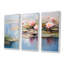 Bleu et vert Monets Lake Reflections 5 - lac, art mural-650672908-650672915