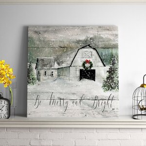 Andover Mills™ Merry And Bright Barn Framed On Canvas Print & Reviews ...