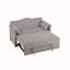 Canapé-lit convertible en velours gris avec dossier capitonné et plusieurs positions réglables pour une assise et un sommeil confortables-118056512