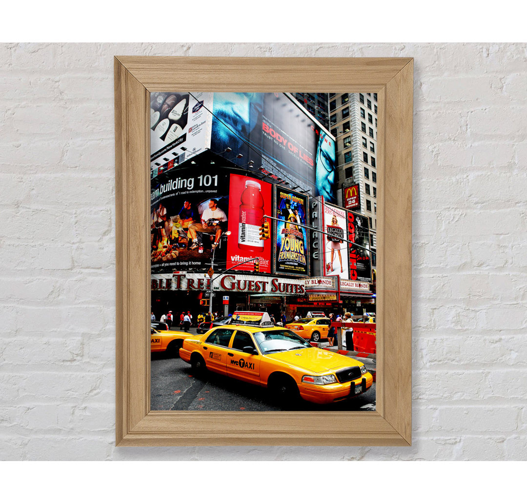 Broadway Cabs in New York - Bilderrahmen Kunstdrucke