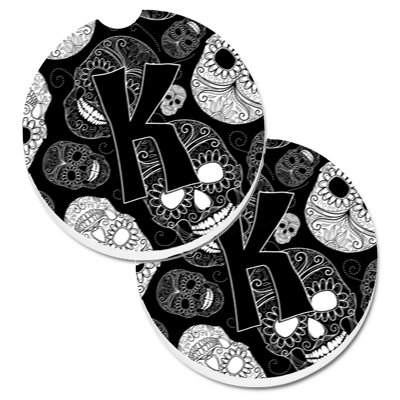 Ceramic Round 2 Piece Car Coaster Set