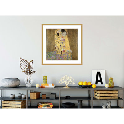 «The Kiss» par Gustav Klimt, impression giclée sur cadre