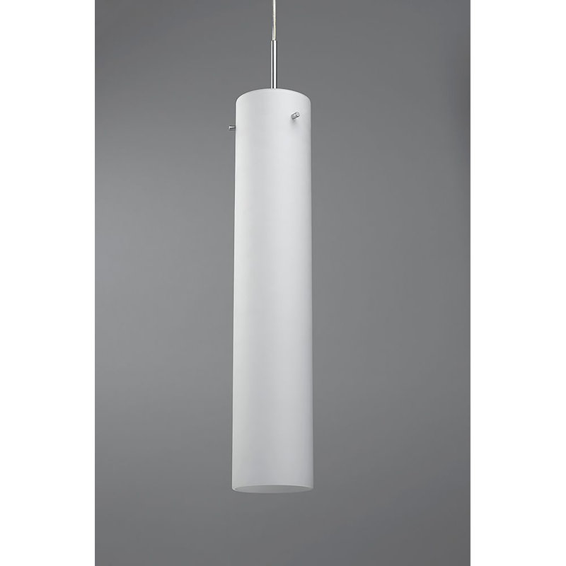 Luminaire suspendu simple Titan 2, Incandescent, Pavillon de 4,5 po, Chrome mat