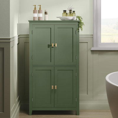 Bathroom Floor Storage Cabinet,Freestanding Cabinet by Lark Manor