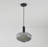 1-Light Antique Gold And Black Single Pendant With A Smoke Glass Shade