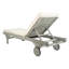 Chaise longue simple inclinable en eucalyptus avec coussins 78,70 po Jivera-344943100-360606004