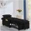 Canapé-lit simple multifonctionnel 4 en 1 avec poches de rangement, canapé-lit simple capitonné avec dossier réglable et coussins, méridienne convertible, noir-1742756879