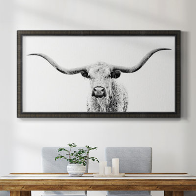 «Jovahny Longhorn Gaze», reproduction d'un seul cadre photo sur toile