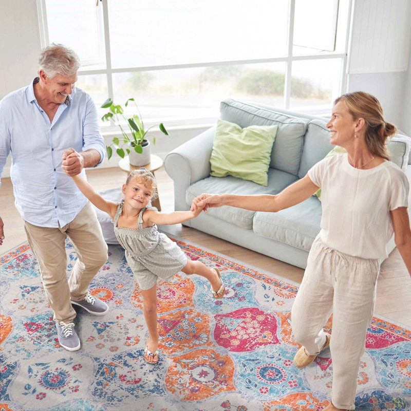 MAVAL  Washable Rug 9X12 Area Rug (9'X12'), Rectangle 9' x 12'