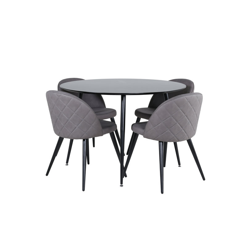 Buckelew Dining Set, Black, Black