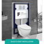 Toilette murale ronde StormOn 1,6 GPF (siège inclus)-50118420-50118419