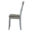 Chaises d'appoint à dossier deux tons gris et gris perle